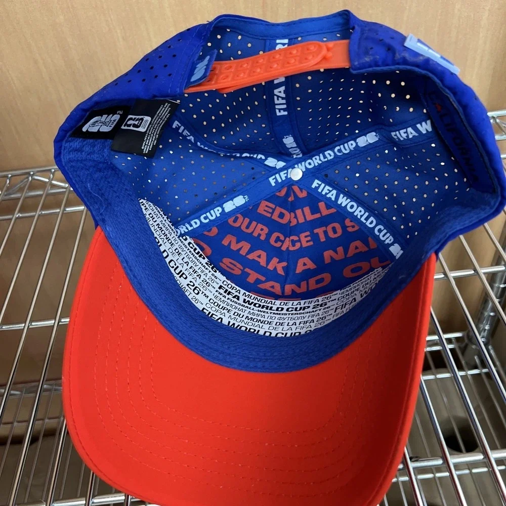FIFA World Cup 26 Officially Licensed Soccer Cap Hat Blue-red CAN MEX USA